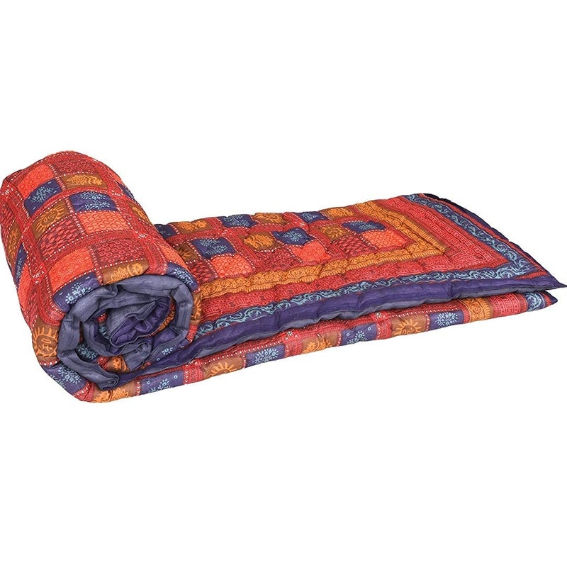 SIBLEY Traditional Rajasthani Print Jaipuri Light Weight Pure Cotton Single Bed Blanket Quilt/Razai/Rajai, Reversible, Pack of 1 (Multicolour) - Image 2
