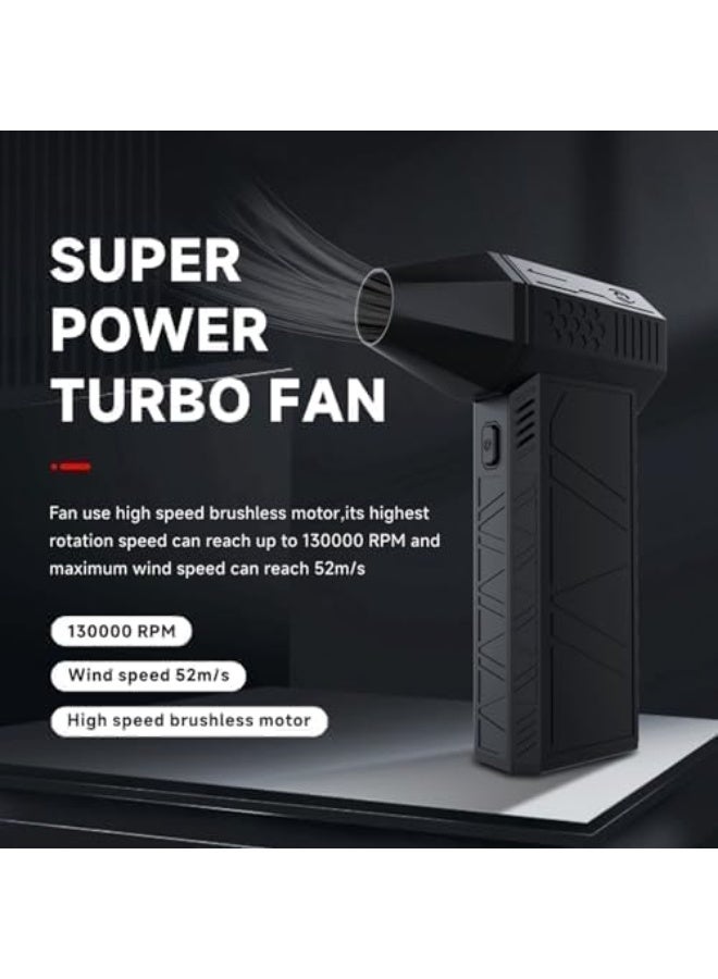 Portable Turbo Jet Air Blower | 130000 RPM High-Speed Air Duster with Adjustable Speed for Car Cleaning, Camping & Outdoor Use - Image 4