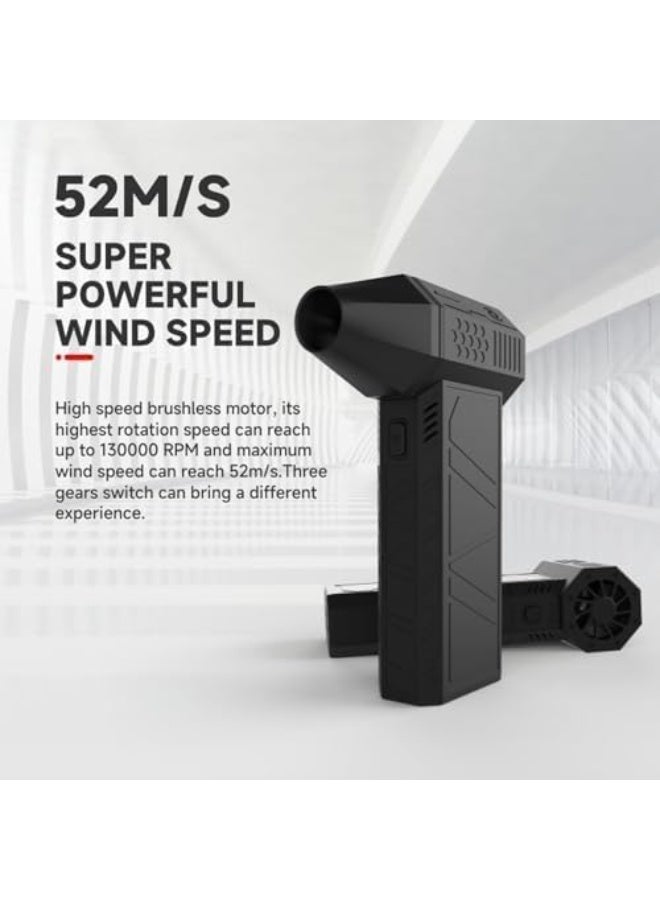 Portable Turbo Jet Air Blower | 130000 RPM High-Speed Air Duster with Adjustable Speed for Car Cleaning, Camping & Outdoor Use - Image 3
