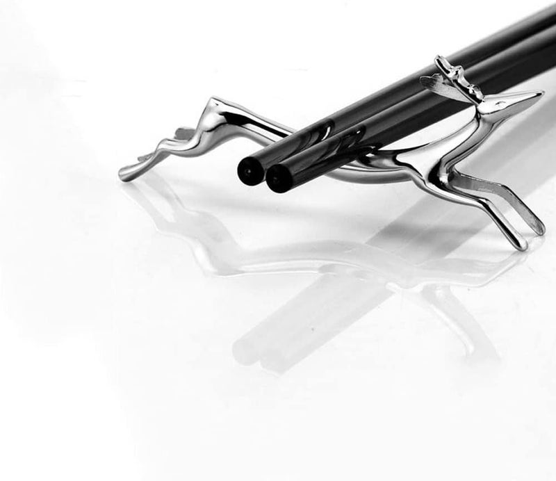 Rddconkit Zinc Alloy Chopstick Holder,Chopstick Rest Spoon Stand Knife Fork Holder,Set of 4 (Deer） - Image 5