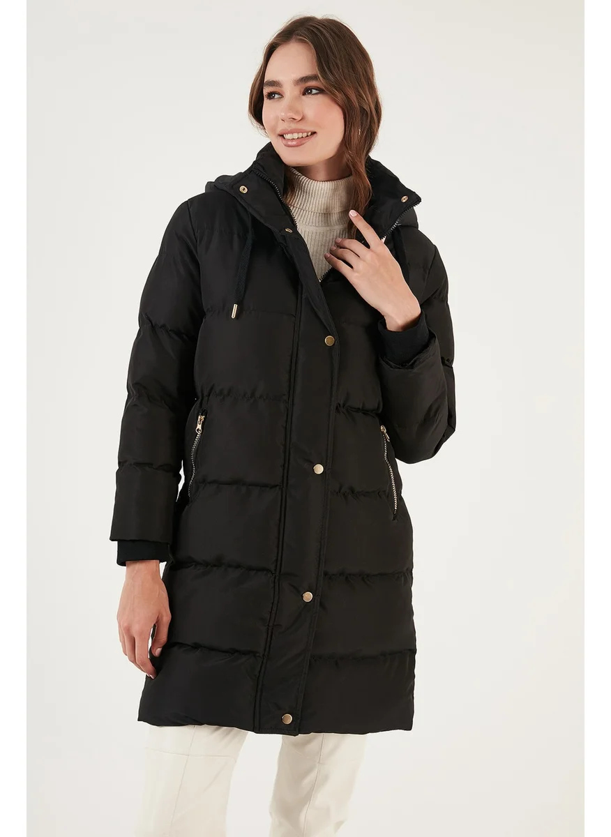 Lela Hooded Winter Long Puffer Coat with Pocket Women's Coat 55650542