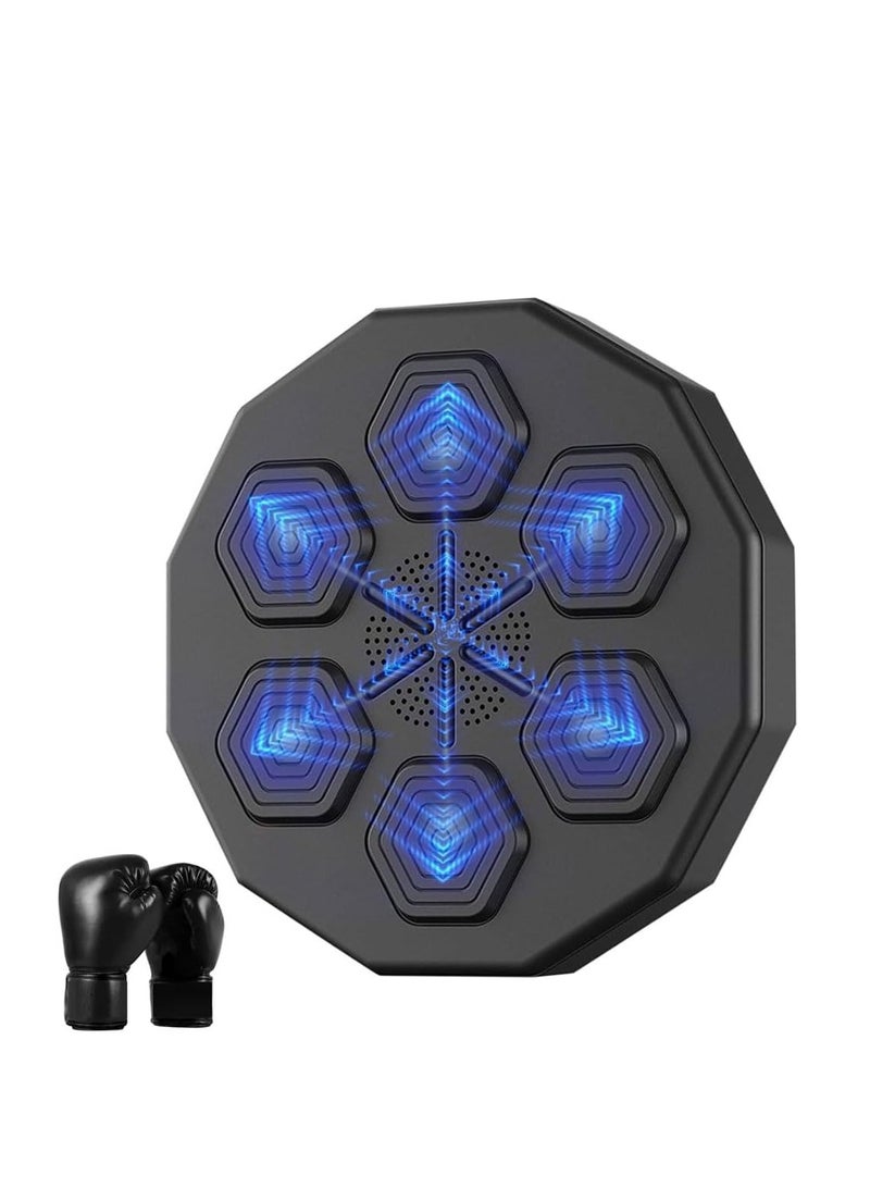 Cool Baby Style COOLBABY Electronic Music Boxing Machine,Can Connect to Bluetooth Smart Music Boxing Machine with 1 Pairs of Boxing Gloves for Amateur Home Workout - Image 1