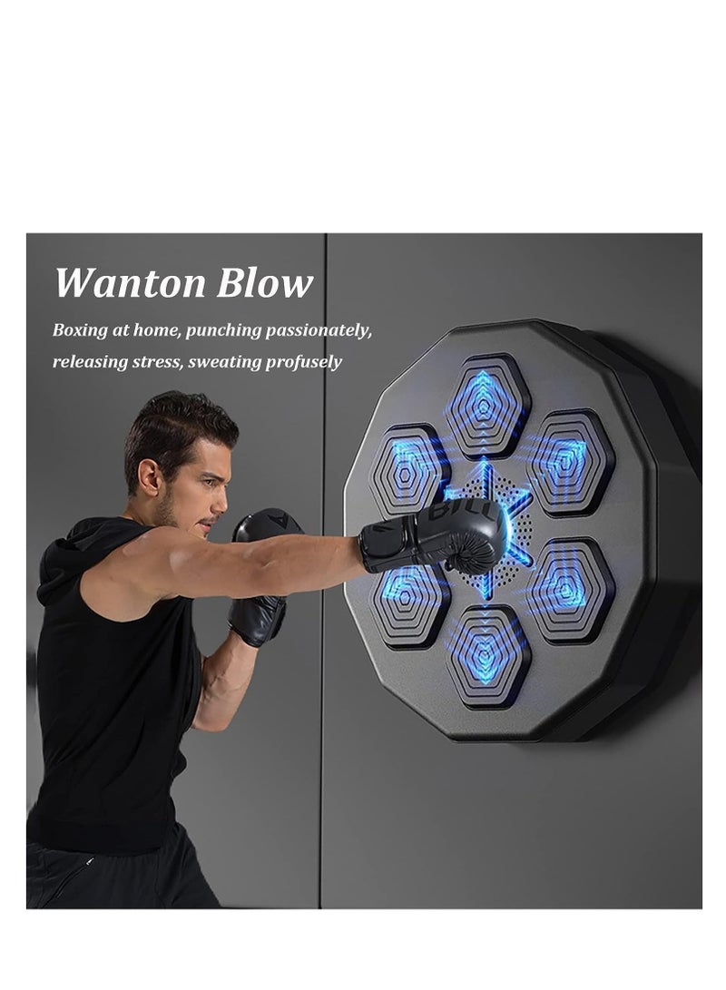 Cool Baby Style COOLBABY Electronic Music Boxing Machine,Can Connect to Bluetooth Smart Music Boxing Machine with 1 Pairs of Boxing Gloves for Amateur Home Workout - Image 2