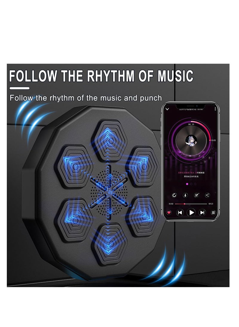 Cool Baby Style COOLBABY Electronic Music Boxing Machine,Can Connect to Bluetooth Smart Music Boxing Machine with 1 Pairs of Boxing Gloves for Amateur Home Workout - Image 3