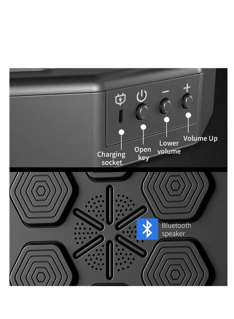 Cool Baby Style COOLBABY Electronic Music Boxing Machine,Can Connect to Bluetooth Smart Music Boxing Machine with 1 Pairs of Boxing Gloves for Amateur Home Workout - Image 4