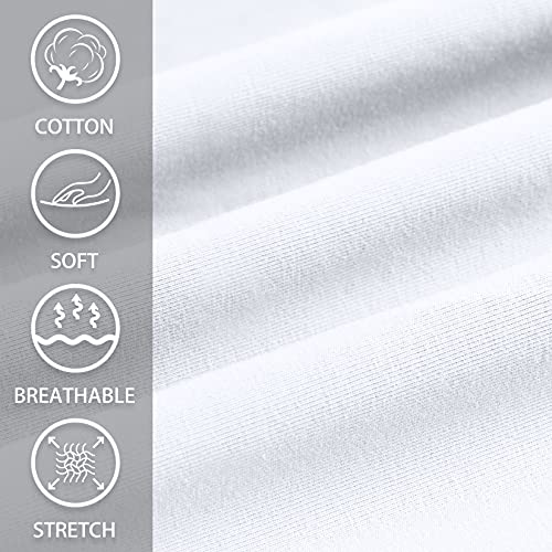 Viodia Women's Bermuda 10" Long Shorts with Pockets Cotton Sweat Lounge Shorts for Women Jersey Athletic Knee Length Shorts for Summer White - Image 4