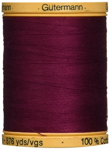 Gutermann Natural Cotton Thread Solids 876yd, Burgundy - Image 2