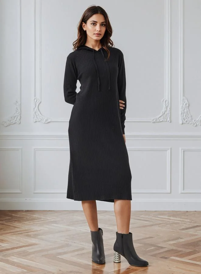 Splash FAV A-line Midi Dress with Hood