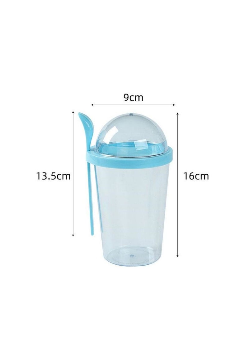 400ml Large Capacity Salad Cup Portable Overnight Oatmeal Container as Lunch Bento Salad Bowl Bottle Cup Salad Box - Image 4