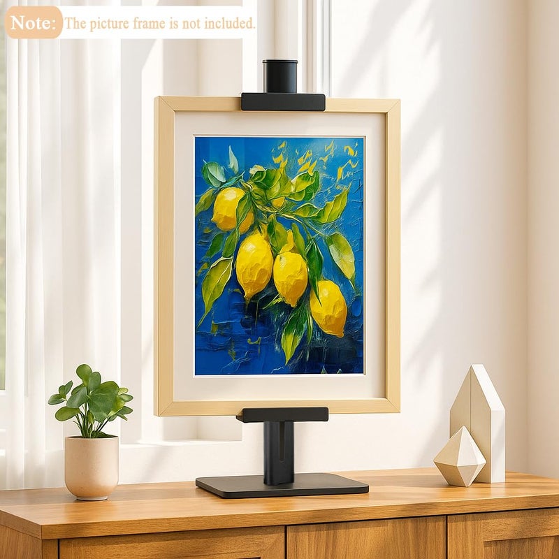 DAZZLIFE Adjustable Tabletop Easel Stand, Adjustable Metal Picture Frame Holder Stand for Display Up to 24" H, Desktop Art Display Stand for Painting, Photos, Canvas, Signs, Books - Image 2