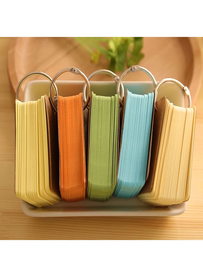 6 Pack Colored Flash Cards with Binder Rings 300 Sheets A2 Size Blank Notecards for Students Teachers DIY Greeting Cards Language Learning Spanish English Vocabulary Multicolor Study Sets - Image 5