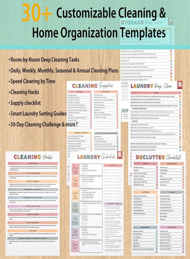 GLECTG ADHD Cleaning Planner for Adults and Teens - Daily, Weekly & Monthly Cleaning Schedule & Checklist - Household Chore Organizer with DIY Templates for Stress-Free Home Management 2026 NEW - Image 5