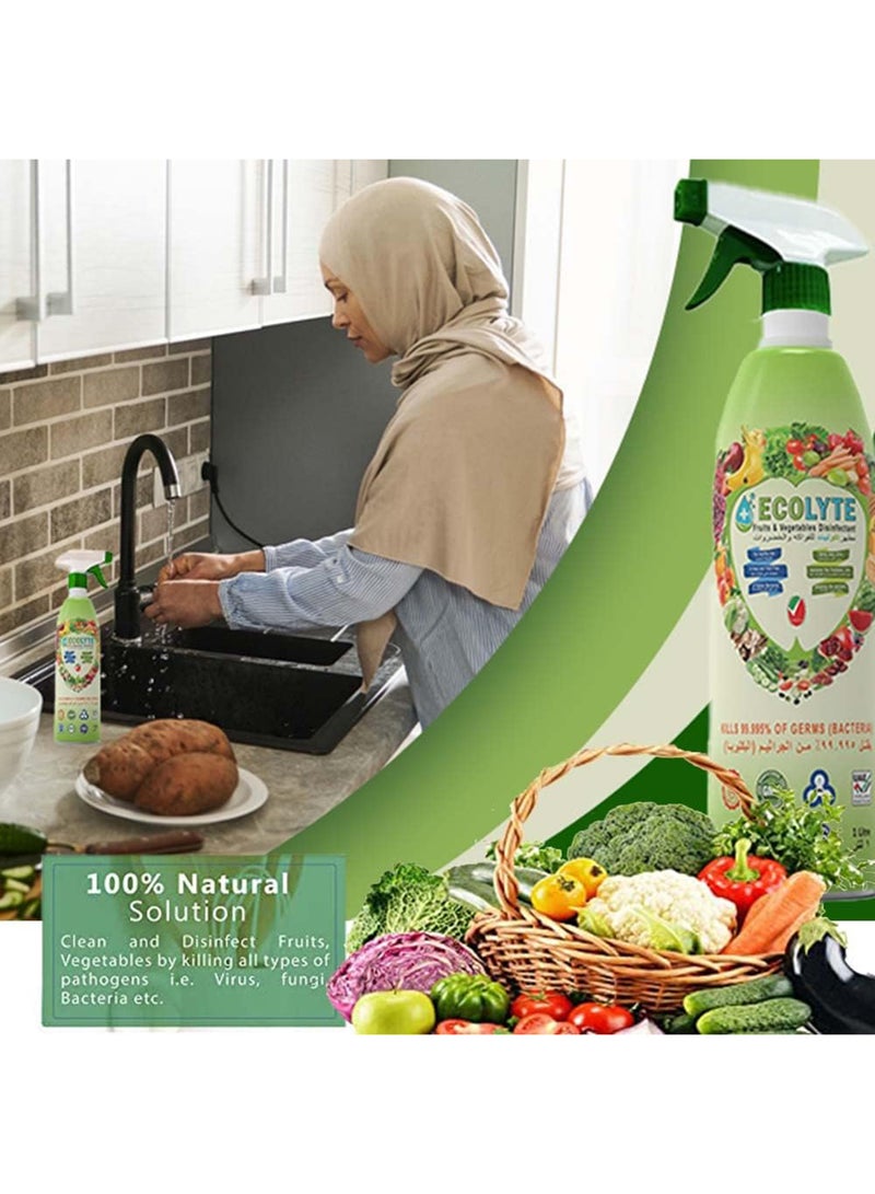ECOLYTE+ Ecolyte Fruits and Vegetables Disinfectant 250ml - Image 4