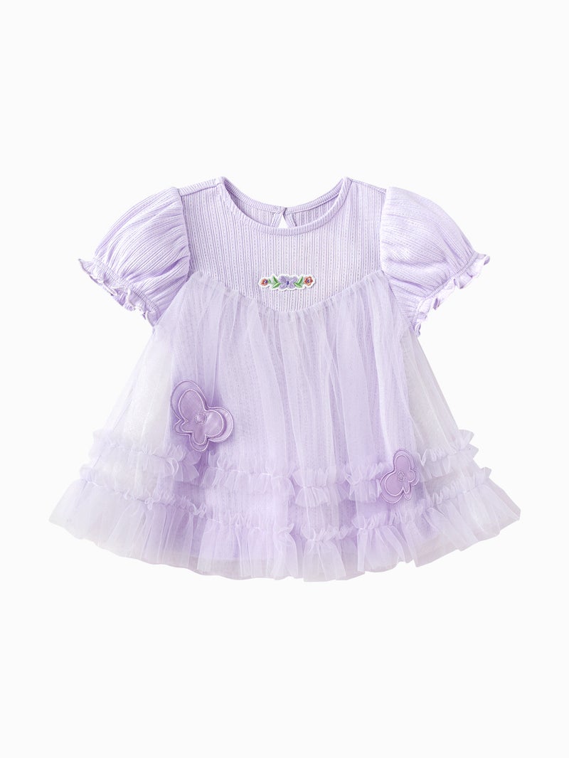 Balabala Baby Girls Round neck short-sleeved Dress - Image 1
