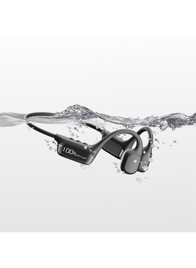 IFECCO Waterproof Headphones for Swimming - Bone Conduction Headphones Bluetooth 5.4,IP68 Waterproof Headphones Underwater,Open Ear Earbuds with 32G MP3 for Swimming Cycling Running
