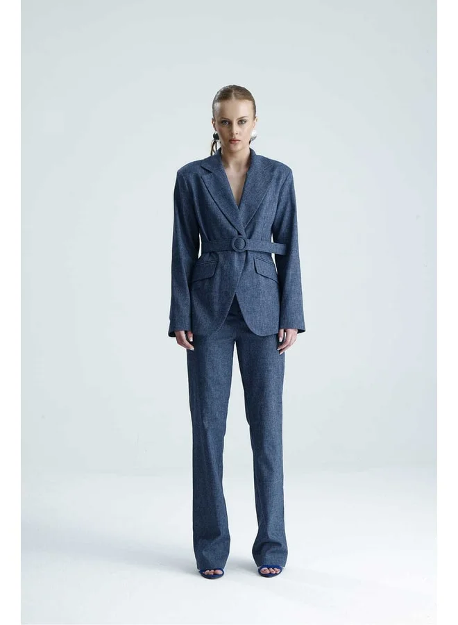 GACACOLLECTION DİEL Navy Fabric Pants