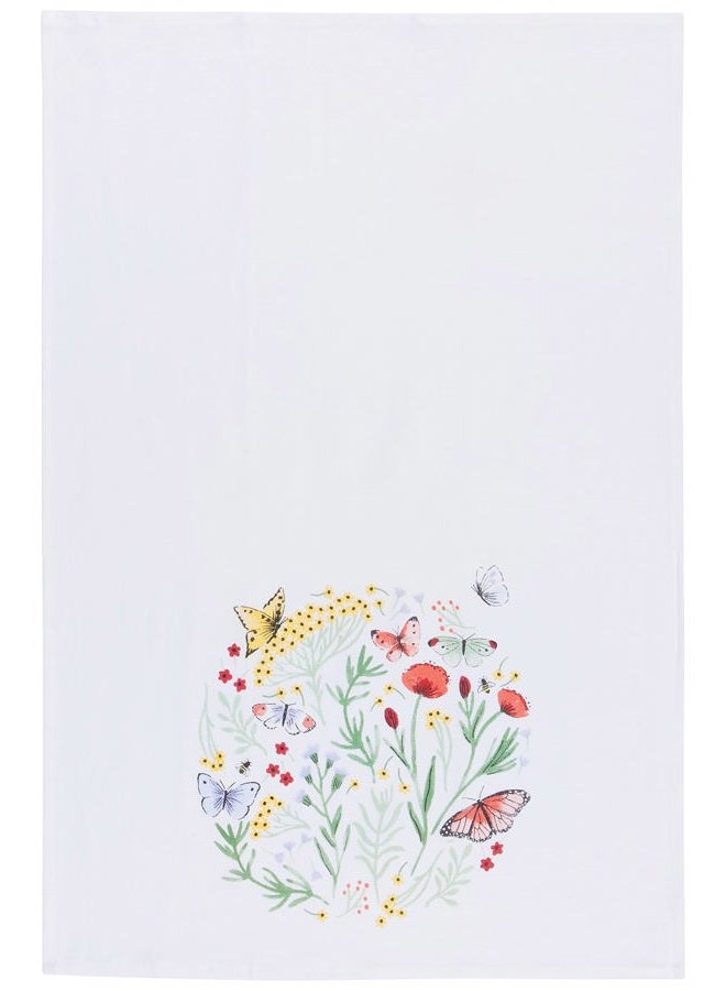 Now Designs Kitchen Towels Set/3 Assorted, Morning Meadow Butterfly, W20 x L30in, Absorbent Dish Cloths - Image 2