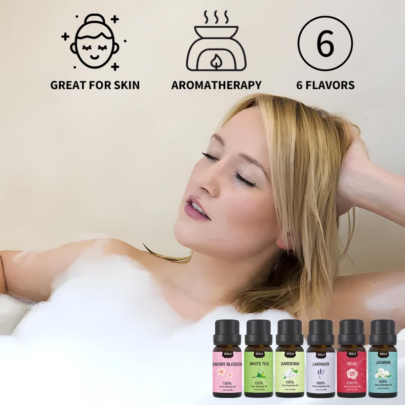MISIJI Essential Oils Set- Essential Oils for Diffuser for Home,Diffuser Oils Scents for Aromatherapy,Laundry,Candle&Soap Making,Humidifiers 6 X 10 ML - Image 3