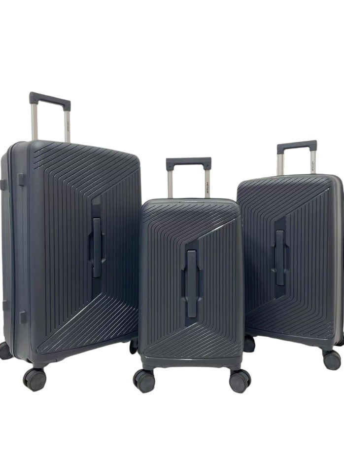 فيبتور مجموعة حقائب سفر بعجلات من 3 قطع، حقيبة سفر خفيفة الوزن بعجلات مزدوجة 360 درجة، حقيبة سفر مزودة بقفل إدارة أمن النقل ومقبض تلسكوبي - Image 1