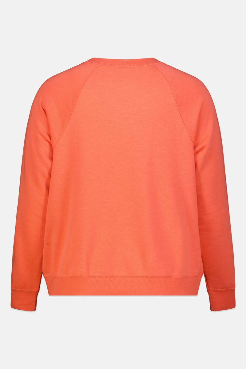 Nike Women Plus Size Long Sleeve Outdoor Sweatshirt, Dark Peach - Image 2