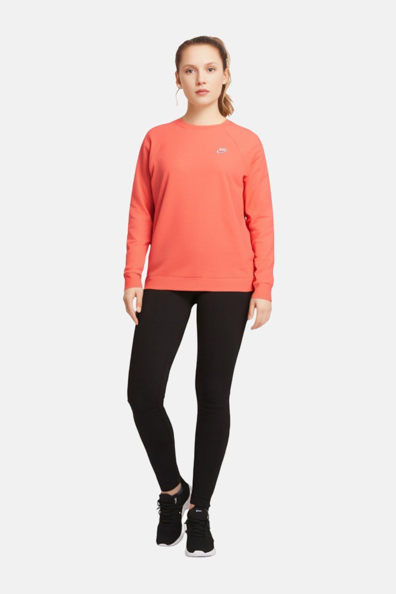Nike Women Plus Size Long Sleeve Outdoor Sweatshirt, Dark Peach - Image 1