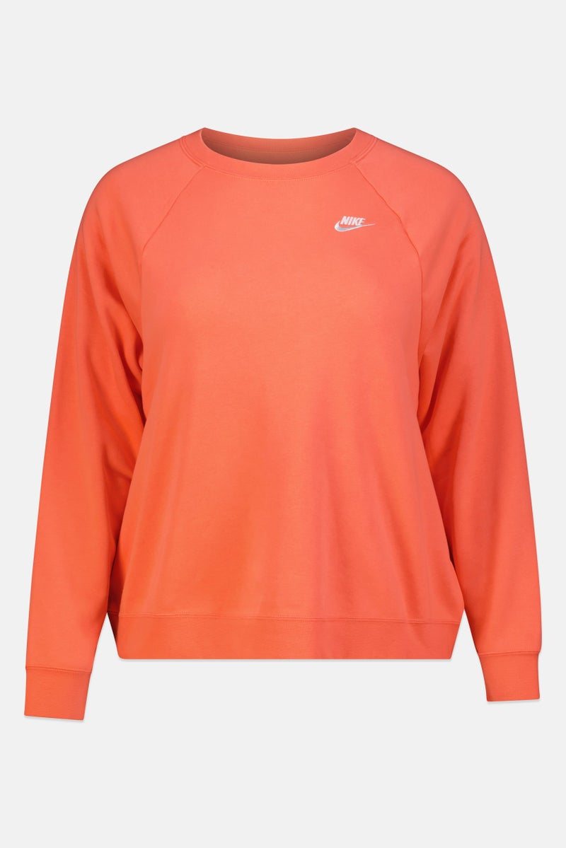 Nike Women Plus Size Long Sleeve Outdoor Sweatshirt, Dark Peach - Image 3