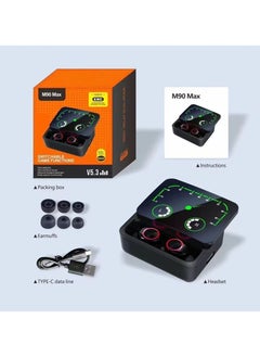 M90 MAX TWS Wireless Bluetooth Gaming Earbuds With Environmental Noise Cancellation Technology Black