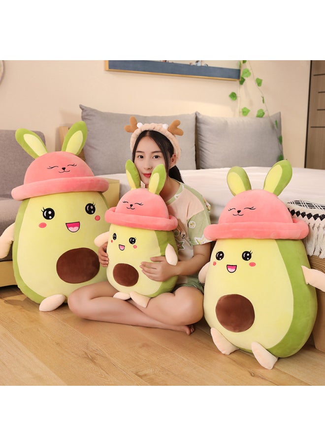 Pink Hat Aocado Doll Plush Toy Lazy Sofa Doll Fat Aocado Pillow Shake Cushion-Height:100cm (without Blanket)