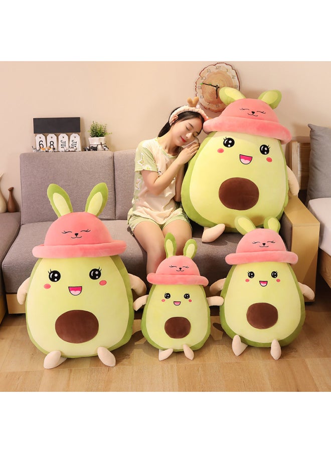 Pink Hat Aocado Doll Plush Toy Lazy Sofa Doll Fat Aocado Pillow Shake Cushion-Height:100cm (without Blanket)