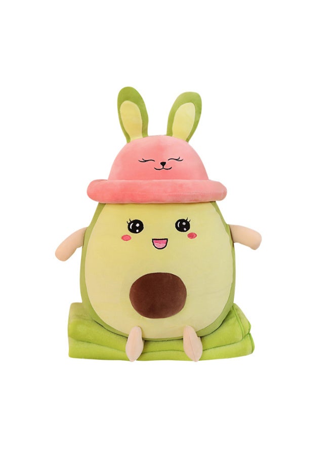 Pink Hat Aocado Doll Plush Toy Lazy Sofa Doll Fat Aocado Pillow Shake Cushion-Height:100cm (without Blanket)