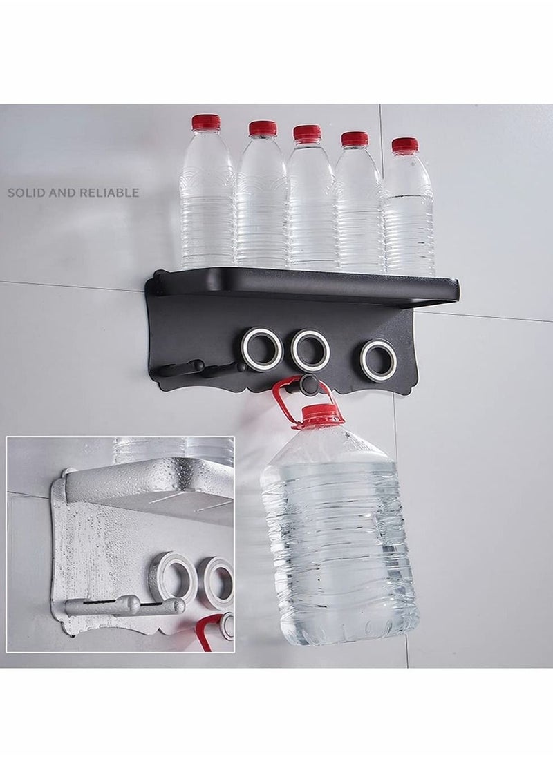 Y&D Hair Dryer Wall Mount Holder for Dyson Supersonic Bathroom Toothbrush Makeup Cosmetic Shelf Rack Caddy Storage Organizer (Black)  - Image 3