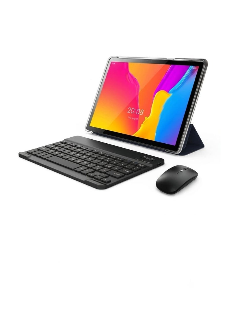 Oteeto Tab 10 Pro Max Android 15 Tablet , 10.1 Inch IPS Display, 12GB RAM + 512GB ROM, Dual SIM, 8000mAh Battery, Quad Core 2.0GHz, 5 MP Front + 13 MP Rear, 5G WiFi - Grey - Image 1