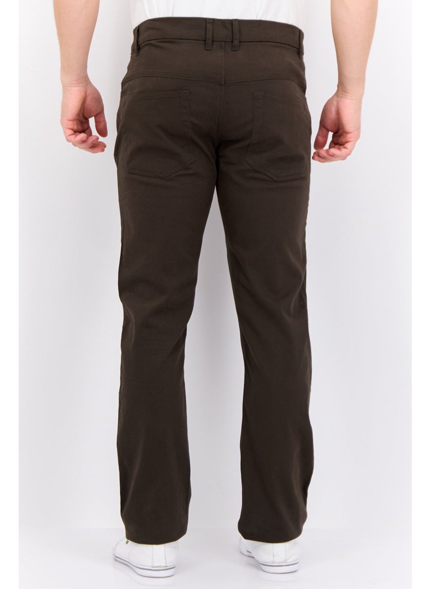 French Connection Men Solid Stretchable Chino Pants, Dark Olive  - Image 2