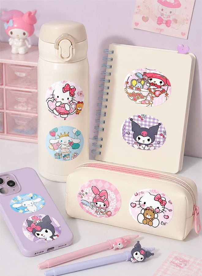 Sanrio Cartoon Roll Stickers Set, 2000 PCS Round Self-Adhesive Stickers for Crafts, Journals, Water Bottles and Kids DIY - Image 2