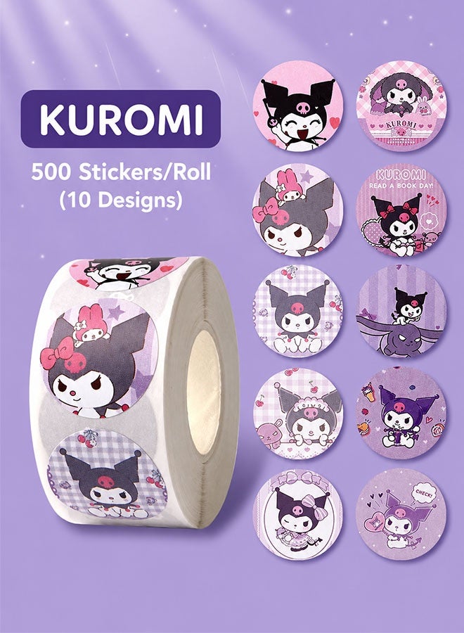 Sanrio Cartoon Roll Stickers Set, 2000 PCS Round Self-Adhesive Stickers for Crafts, Journals, Water Bottles and Kids DIY - Image 3