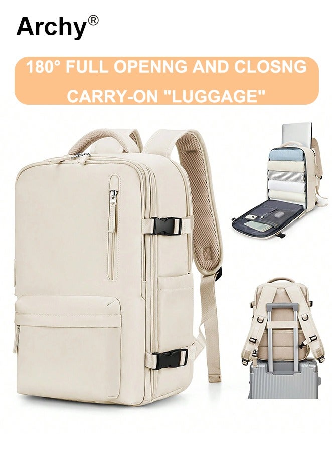 Archy Travel Backpack for Men Women Carry On Backpack with USB Charging Port Shoe Compartment 15.6 Inch Laptop Backpack Flight Approved College School Bag Casual Daypack for Weekender Business Hiking - Image 1