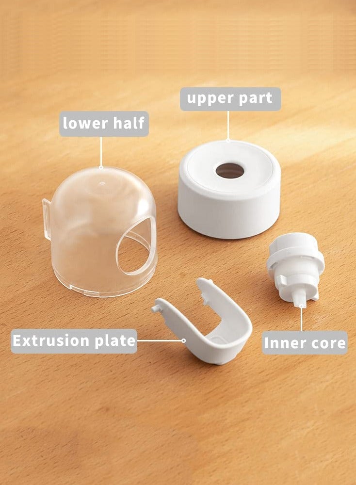 joyzzz Toothpaste Dispenser Wall Mounted Bathroom Automatic Toothpaste Squeezer,Plastic Fully Automatic Wall-Mounted Home Punch-Free Storage Rack Lazy Bathroom Artifact (White and Transparent) - Image 5