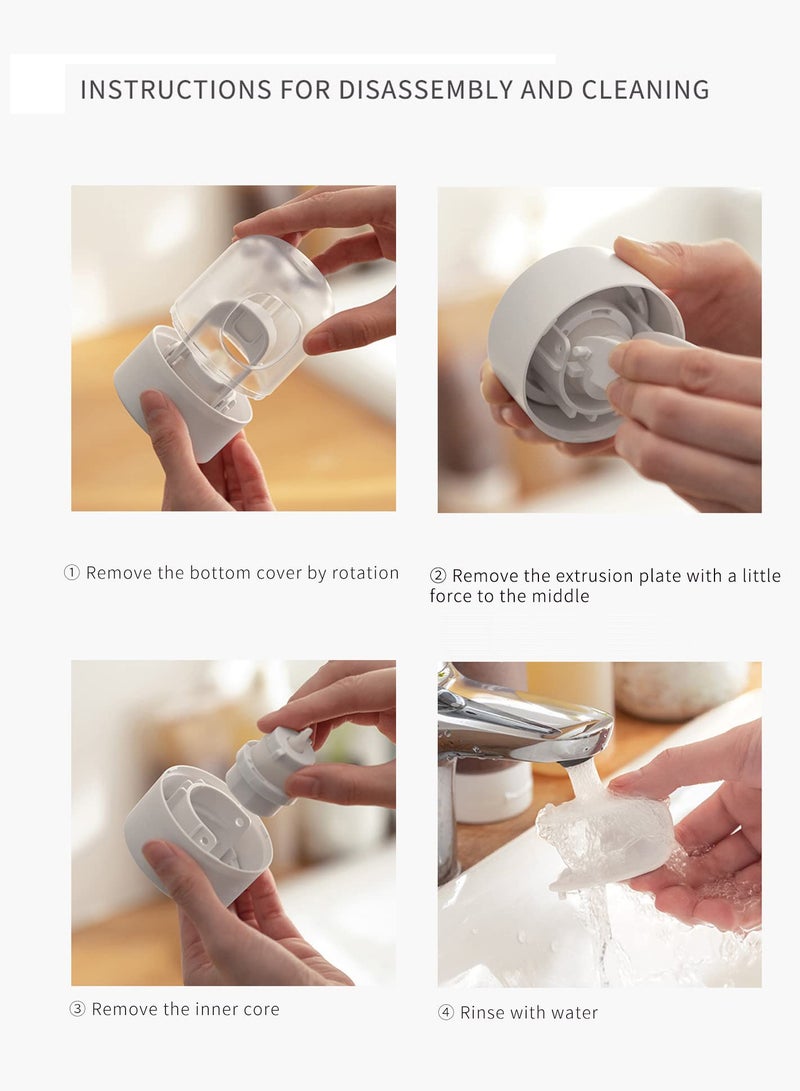 joyzzz Toothpaste Dispenser Wall Mounted Bathroom Automatic Toothpaste Squeezer,Plastic Fully Automatic Wall-Mounted Home Punch-Free Storage Rack Lazy Bathroom Artifact (White and Transparent) - Image 4