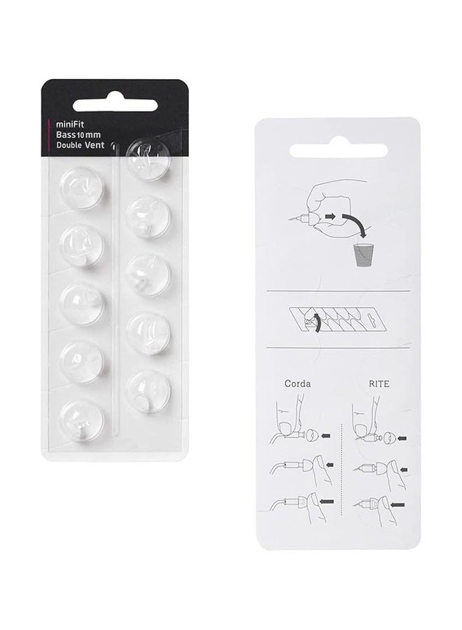 Tingoton Tingoton Hearing Aid Domes for Oticon MiniFit Double Vent Bass Domes: 2 Packs (10mm), Universal Domes for Oticon Hearing Aid Supplies  - Image 2