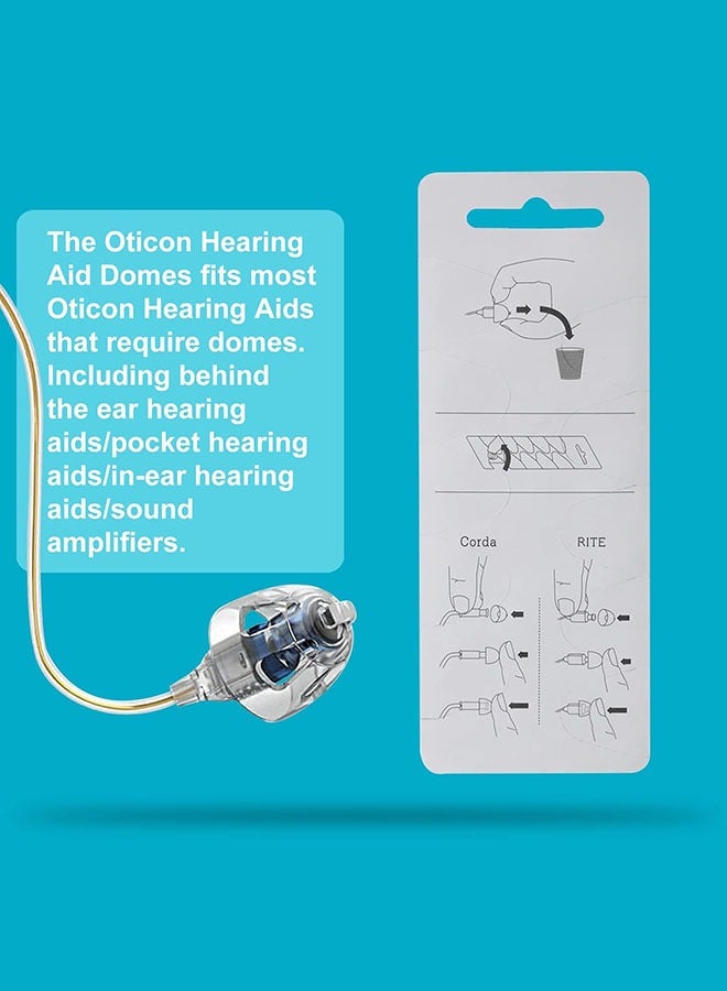 Tingoton Tingoton Hearing Aid Domes for Oticon MiniFit Double Vent Bass Domes: 2 Packs (10mm), Universal Domes for Oticon Hearing Aid Supplies  - Image 5