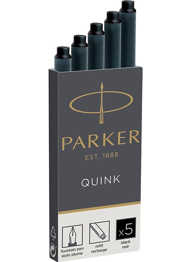 PARKER خرطوشة قلم حبر سائل كوينك أسود 5 لي 1950382 