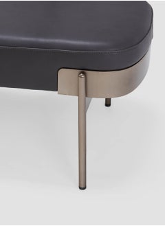 AL HUZAIFA FURNITURE Battista Bench, Full Grain Leather With Attached Small Table  - Image 3