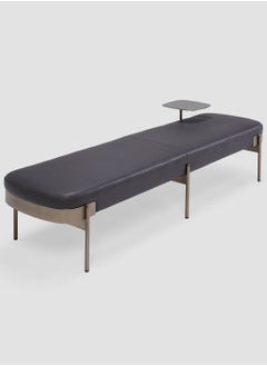 AL HUZAIFA FURNITURE Battista Bench, Full Grain Leather With Attached Small Table  - Image 4
