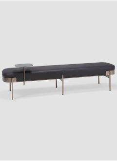 AL HUZAIFA FURNITURE Battista Bench, Full Grain Leather With Attached Small Table  - Image 5