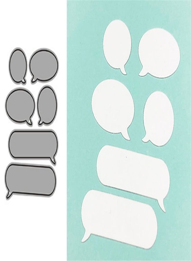 Mvchifay Cutting Dies Metal Stencils Scrapbooking Tool DIY Craft Carbon Steel Embossing Template for Paper Card Making (Dialogue Bubble Frame-5.6x8cm) - Image 2