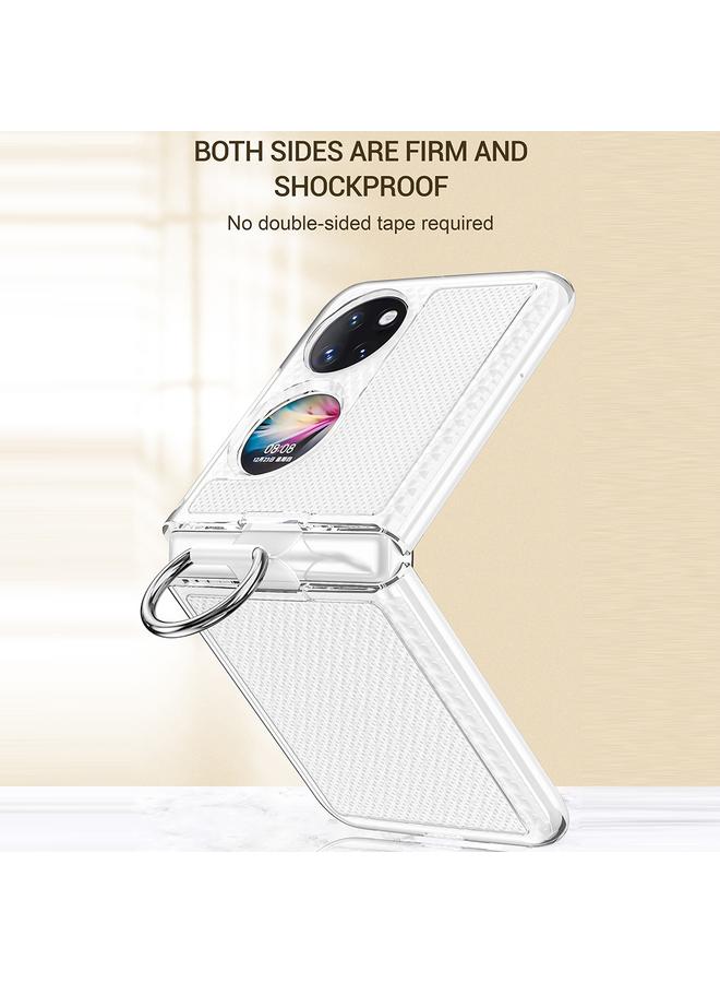 Zaboon Case For Huawei P50 Pocket Ring Holder Transparent PC Phone Case - Image 4