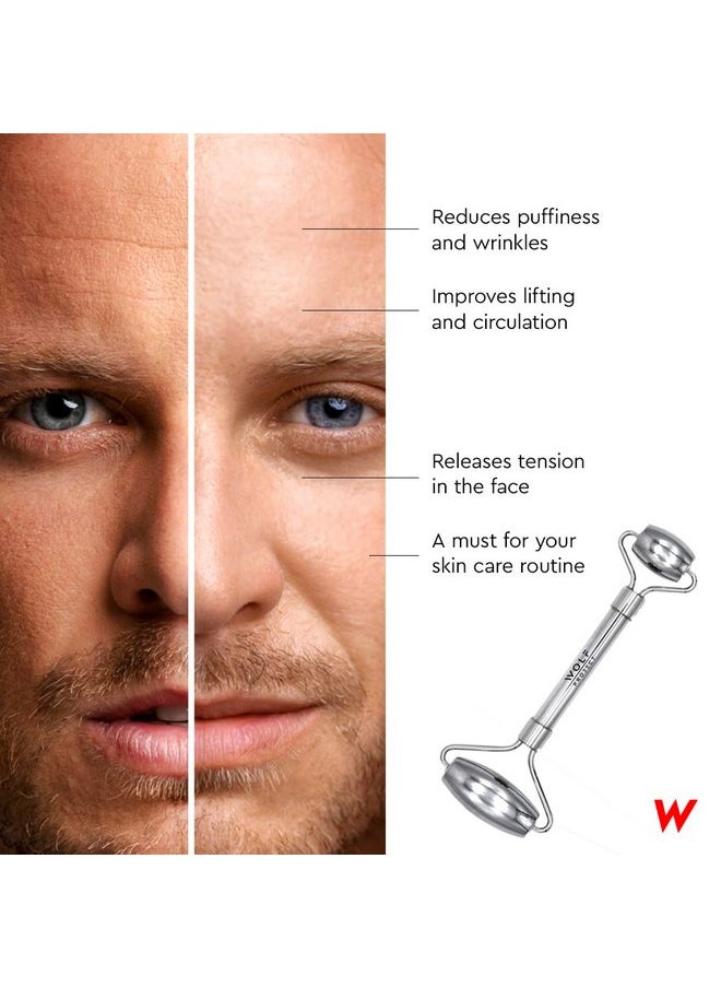 The Wolf Project Wolf Project Stainless Steel Face Roller Helps Reduce Face Puffiness Massage Face Neck And Eyes  - Image 4