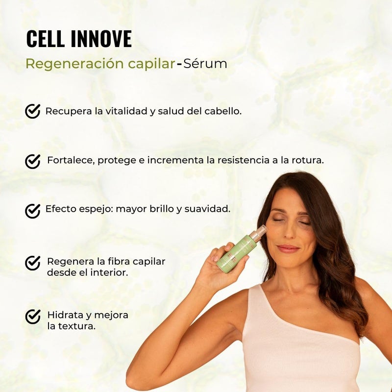 abril et nature - Cell Innove - Professional Hair Serum - Regenerates and Rejuvenates - For All Hair Types - Concentrated with Plant Stem Cells - Cuticle Sealer - 100 ml - Image 3