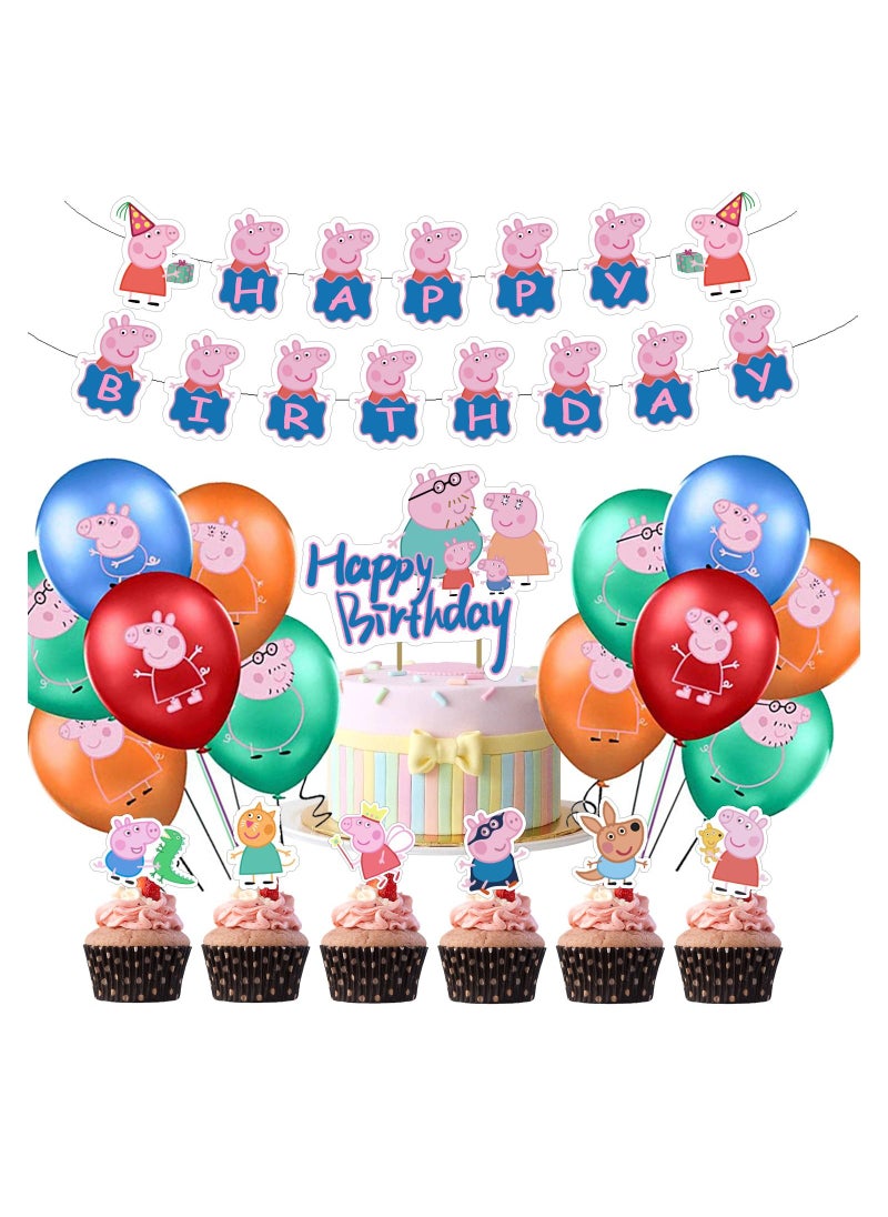 LA FIESTA Peppa Birthday Decoration Set  - Image 1