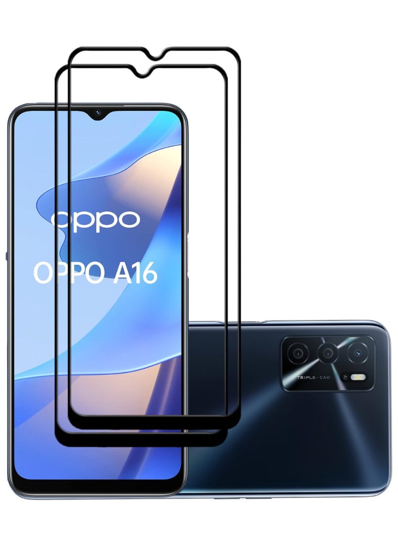 ACLIX 2 Pieces Antistatic ESD Dustproof Premium Quality High Definition Tempered Glass Screen Protector Designed For Oppo A16 - Image 1